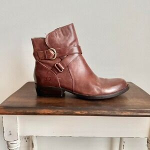 Brown Leather Ankle Boot Size 8.5